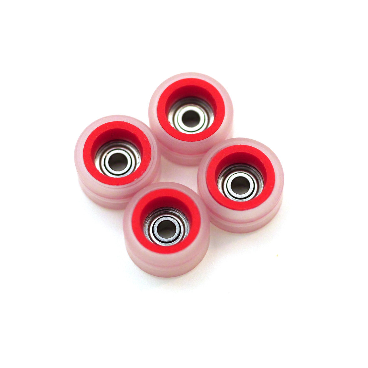 Flatface Dual Durameter Wheels - Red & Clear