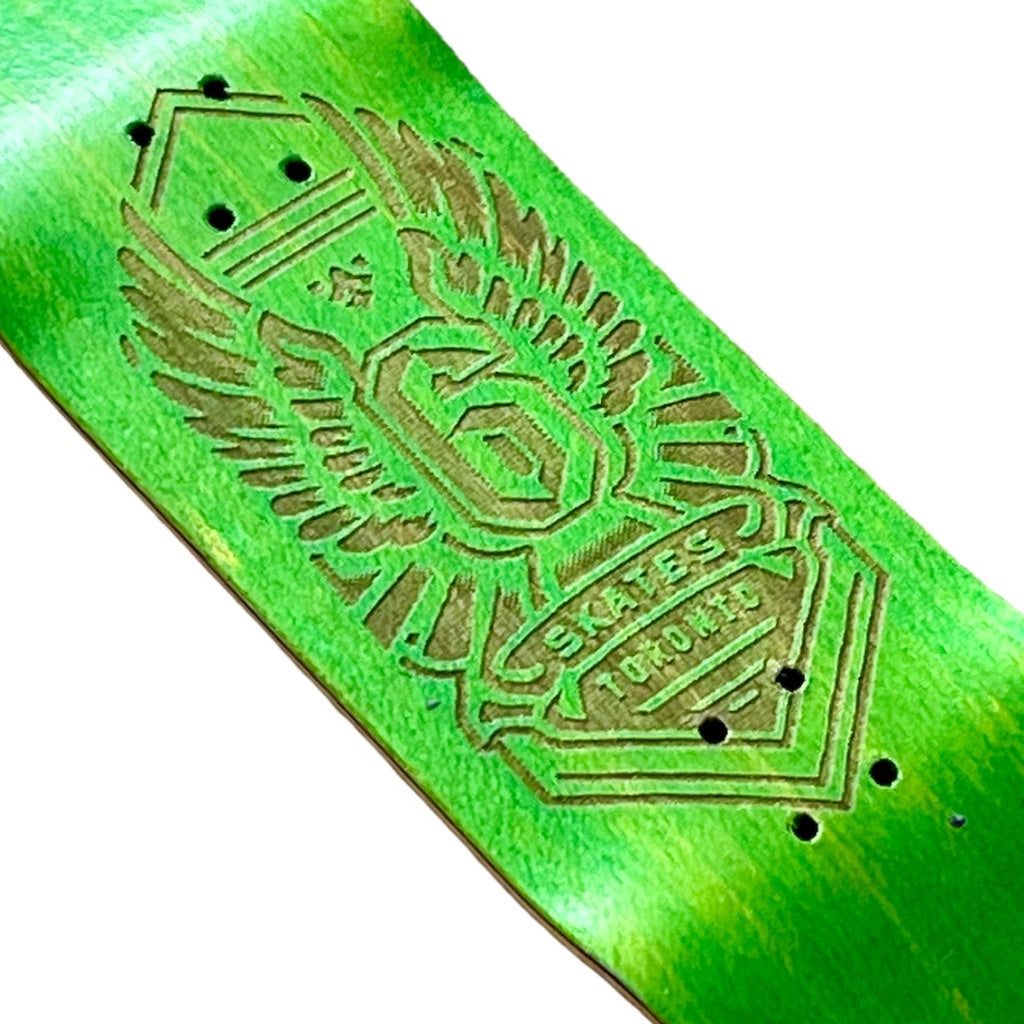 6Skates x Blackriver Engraved Graphic Colab - 33.3 Green Classic