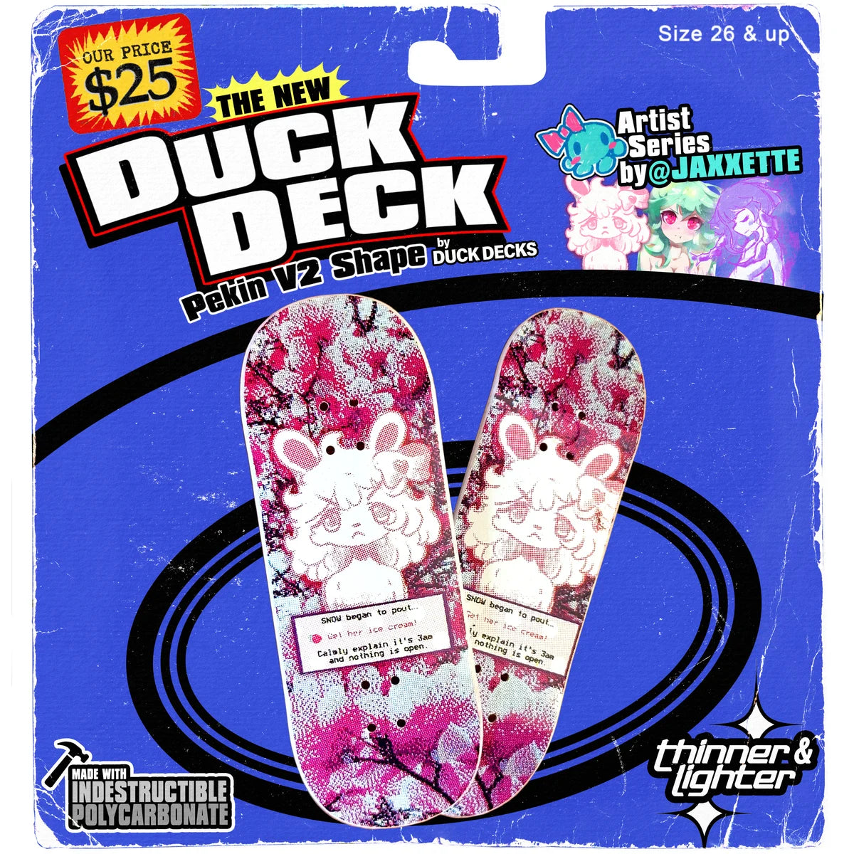 Duck Decks 32mm Snow Graphic Poly Fingerboard